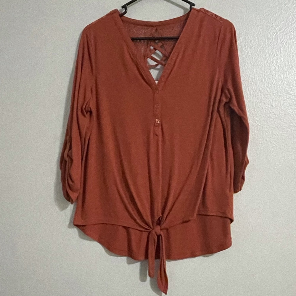 NOBO No Boundaries Burnt Orange Top